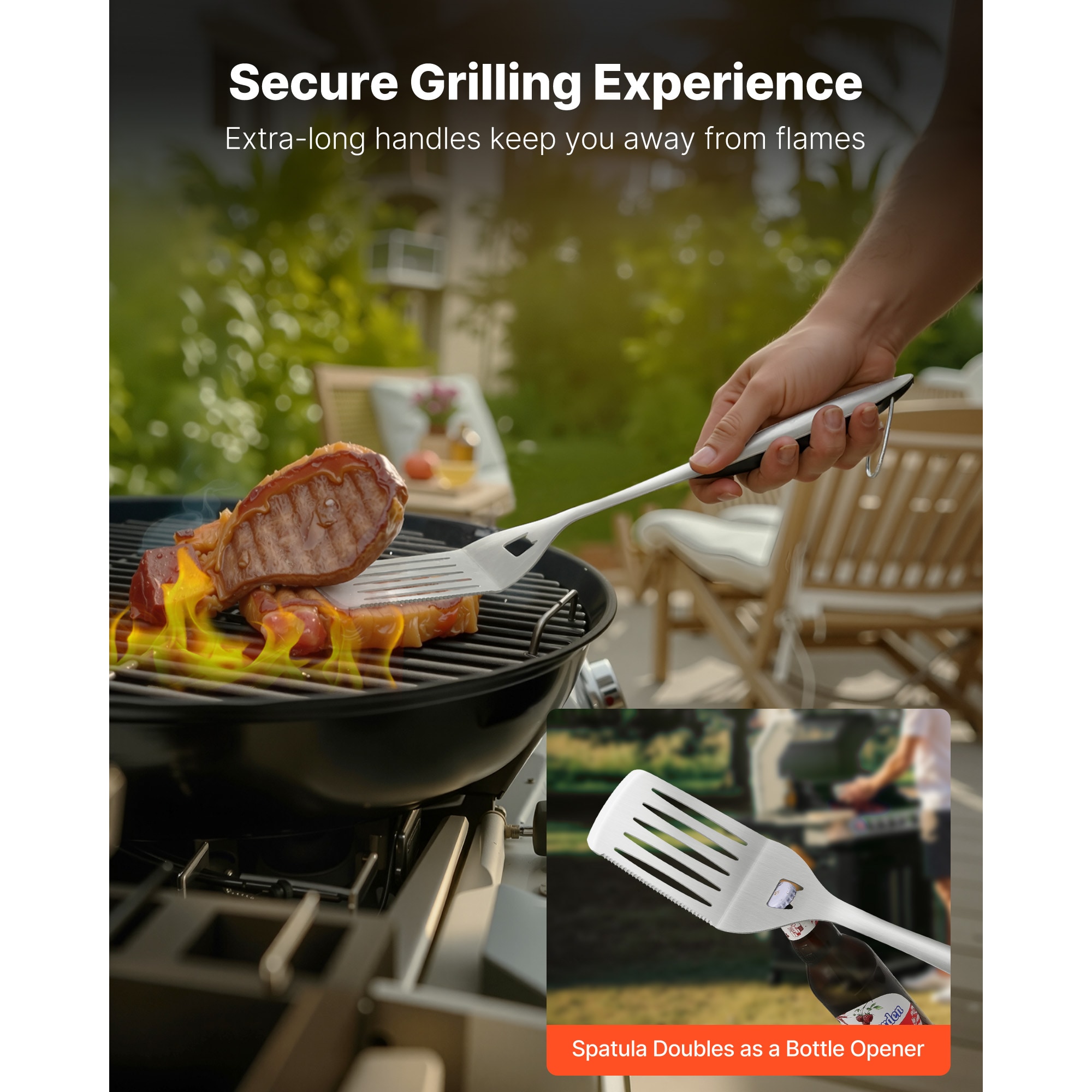 4 Piece Stainless Steel Grilling Tool Set For Bbq Barbecue Utensils_voghion.com